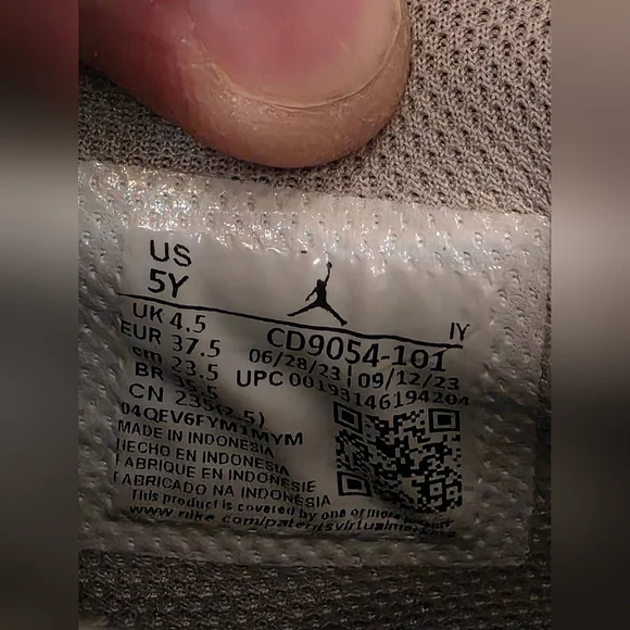 Nike Air Jordan Legacy 312 Low Grey Cement Women's 6.5/5Y CD9054-101 - Picture 8 of 8